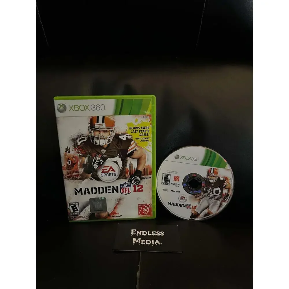 Madden NFL 12 Microsoft Xbox 360 Item and Box Video Game